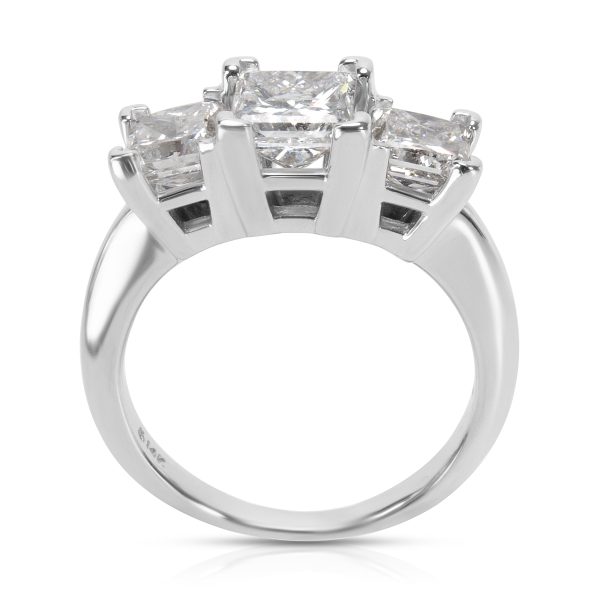 three stone princess cut diamond engagement ring in 14k white gold 2 50 ctw Three Stone Princess Cut Diamond Engagement Ring in 14K White Gold 250 CTW