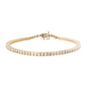 Channel Diamond Tennis Bracelet in 10K Yellow Gold 300 CTW Louis Vuitton Twist MM Shoulder Bag Black Silver