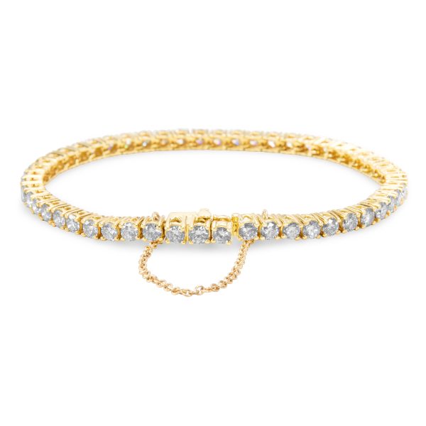 064478 bv Diamond Tennis Bracelet in 18K Yellow Gold 610 CTW