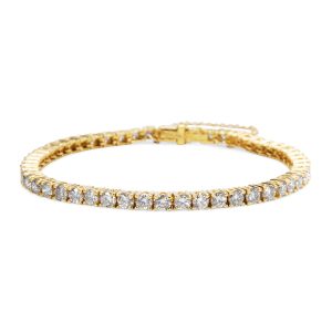 Diamond Tennis Bracelet in 18K Yellow Gold 610 CTW Balenciaga Logo Card Case Business Card Holder Silver Leather