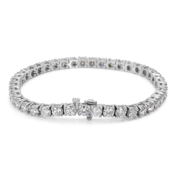 076648 bv 1a43dbe6 df52 4ac1 9c3c 8dee88f16234 Four Prong Diamond Tennis Bracelet in 14KT White Gold 896 ctw