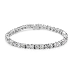 Four Prong Diamond Tennis Bracelet in 14KT White Gold 896 ctw Louis Vuitton Compact Zip Wallet Damier Ebene