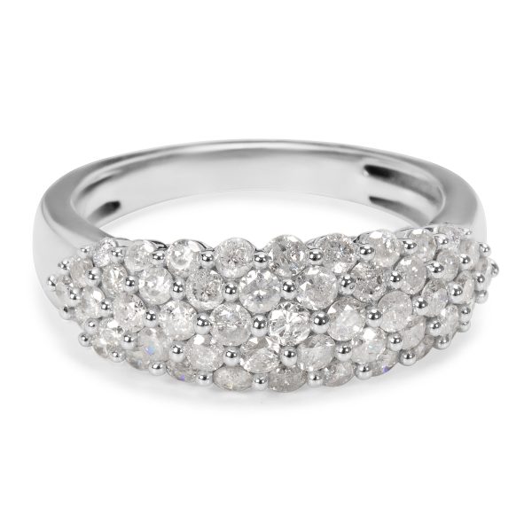 Rings Cluster Diamond Band in 10KT White Gold 100 ctw