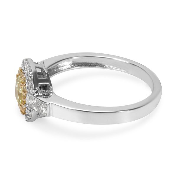 077181 sv d50d2f19 9156 44c5 b0d0 1208f72e9829 Yellow Diamond Halo Ring in 18KT Yellow Gold 068ctw