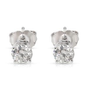 Diamond Stud Earrings in 14K White Gold 074 CTW Chanel