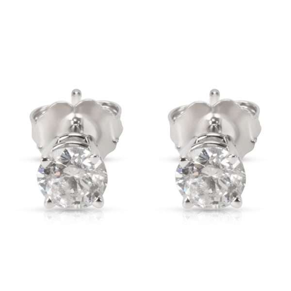 Diamond Stud Earrings in 14K White Gold 074 CTW Diamond Stud Earrings in 14K White Gold 074 CTW