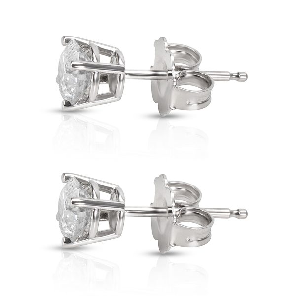 078765 sv Diamond Stud Earrings in 14K White Gold 074 CTW