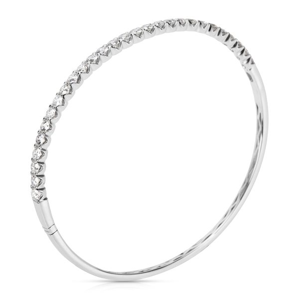 079586 pv 895adfa8 43ed 4c68 977c 28523199ed57 14k White Gold Prong Set Hinged Diamond Bangle Bracelet 250 Ctw