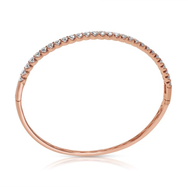 079587 pv e533698e a480 499e ad05 3d72f83f4103 14KT Rose Gold Prong Set Hinged Bangle in 14Kt Rose Gold 250 ctw