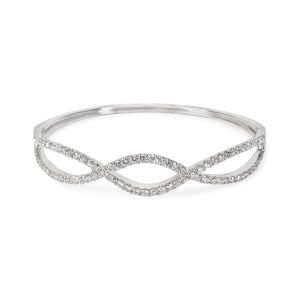 Diamond Infinity Bangle in 18KT White Gold 237 ctw Cart