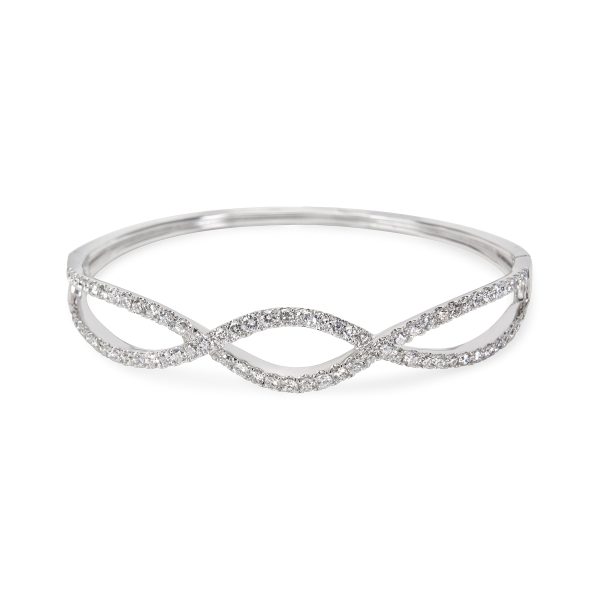 Diamond Infinity Bangle in 18KT White Gold 237 ctw Diamond Infinity Bangle in 18KT White Gold 237 ctw