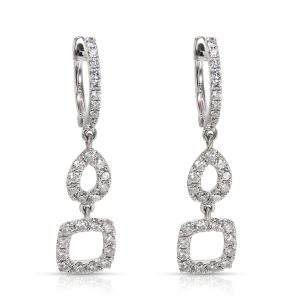 Diamond Dangle Drop Earrings in 18KT White Gold 123 ctw CELINE Frame Shoulder Bag Leather Blue Light Gray