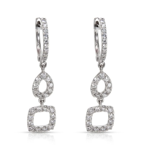 Diamond Dangle Drop Earrings in 18KT White Gold 123 ctw Diamond Dangle Drop Earrings in 18KT White Gold 123 ctw