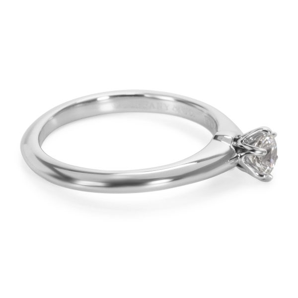 Solitaire Ring Platinum Tiffany Co Certified Diamond Engagement Ring in Platinum E VS1 026