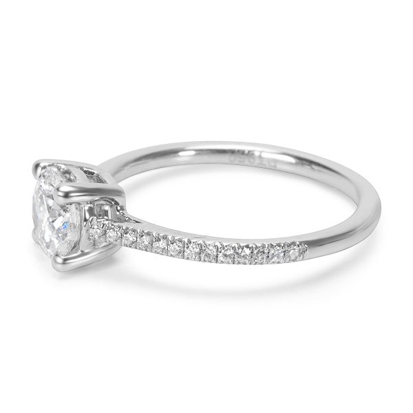 Engagement Ring Platinum Round Cut Diamond Engagement Ring set in Platinum 120 ctw