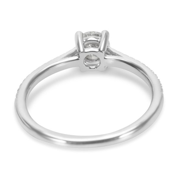 platinum round cut diamond engagement ring 0 64ctw Platinum Round Cut Diamond Engagement Ring 064ctw