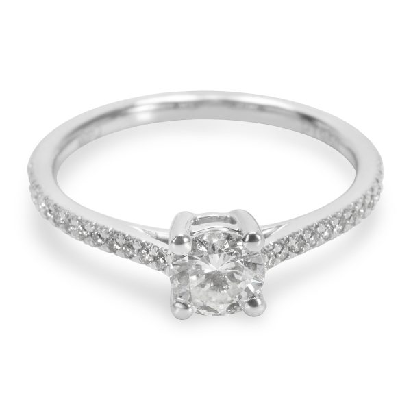 WP Platinum Round Cut Diamond Engagement Ring 064ctw