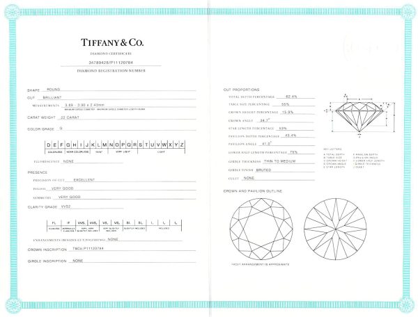 085156 stamp Tiffany Co Harmony Diamond Engagement Ring in Platinum 022 CTW