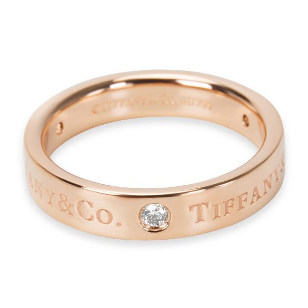 Tiffany Co Signature Diamond 4mm Band in 18KT Rose Gold 007ctw Tiffany Co Signature Diamond 4mm Band in 18KT Rose Gold 007ctw