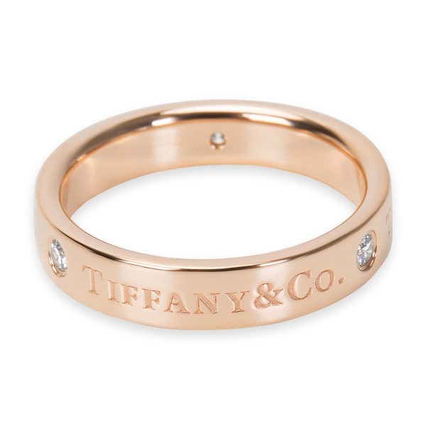 085249 sv c8038a8a c4d5 4470 a6ad 4441d54e7dab Tiffany Co Signature Diamond 4mm Band in 18KT Rose Gold 007ctw