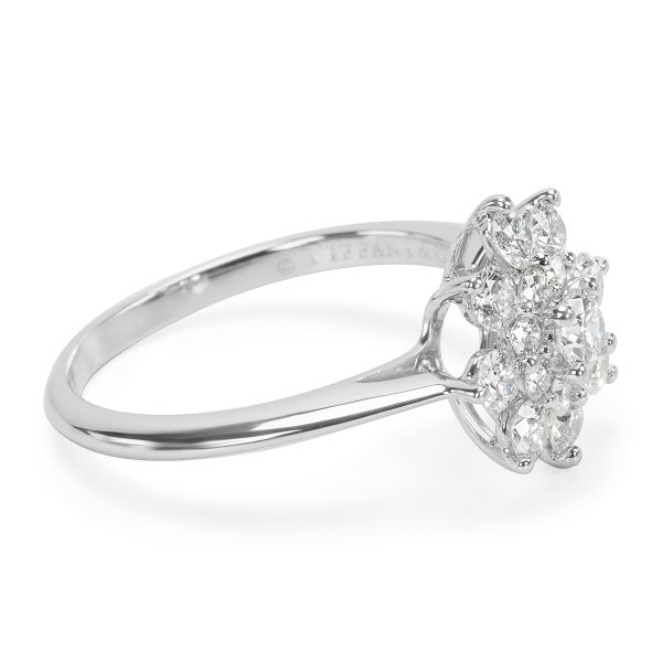 Fashion Ring Tiffany Co Blooming Flower Ring in Platinum 060 ctw