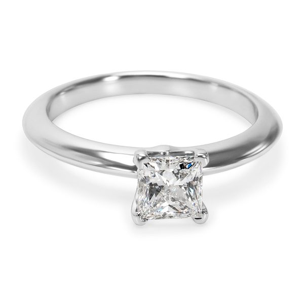 Tiffany Co Solitaire Princess Diamond Engagement Ring in Platinum 053 ct Tiffany Co Solitaire Princess Diamond Engagement Ring in Platinum 053 ct