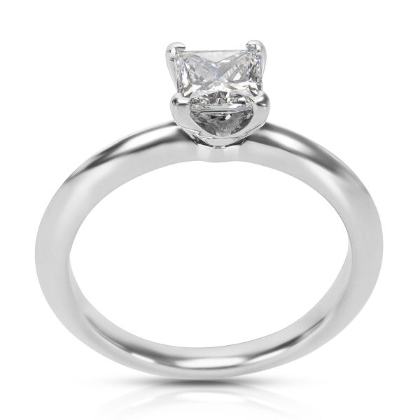 086075 pv 2d2bc604 d2ea 4114 a828 446f8f8c4200 Tiffany Co Solitaire Princess Diamond Engagement Ring in Platinum 053 ct