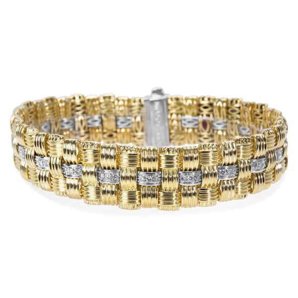 Roberto Coin Appassionata Three row Diamond Bracelet in 18K Gold 118 CTW Roberto Coin Appassionata Three row Diamond Bracelet in 18K Gold 118 CTW