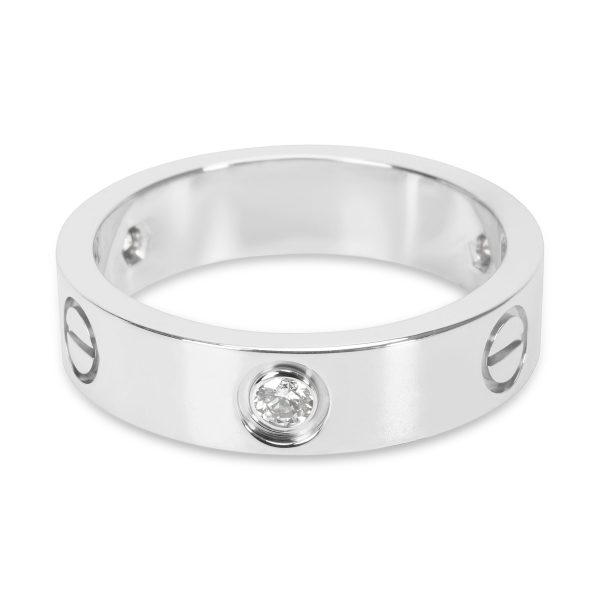 087830 bv Cartier Love Ring with Diamonds in 18KT White Gold 030 ctw