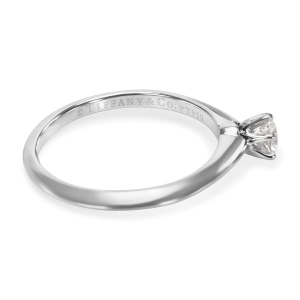 Solitaire Ring Platinum Tiffany Co Diamond Engagement Ring in Platinum 027 ctw