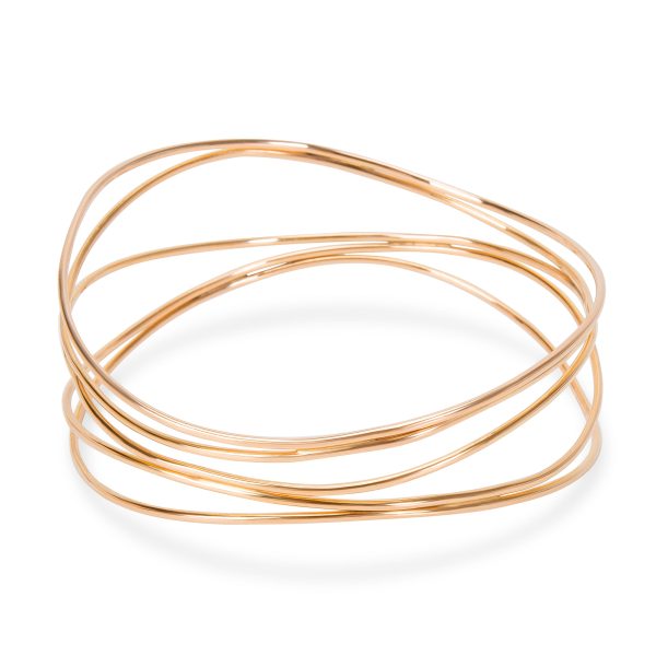 089128 bv Tiffany Co Elsa Peretti Five Row Wave Bangle in 18K Rose Gold