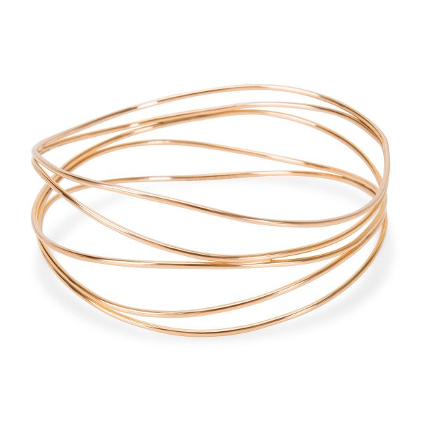 089128 sv Tiffany Co Elsa Peretti Five Row Wave Bangle in 18K Rose Gold