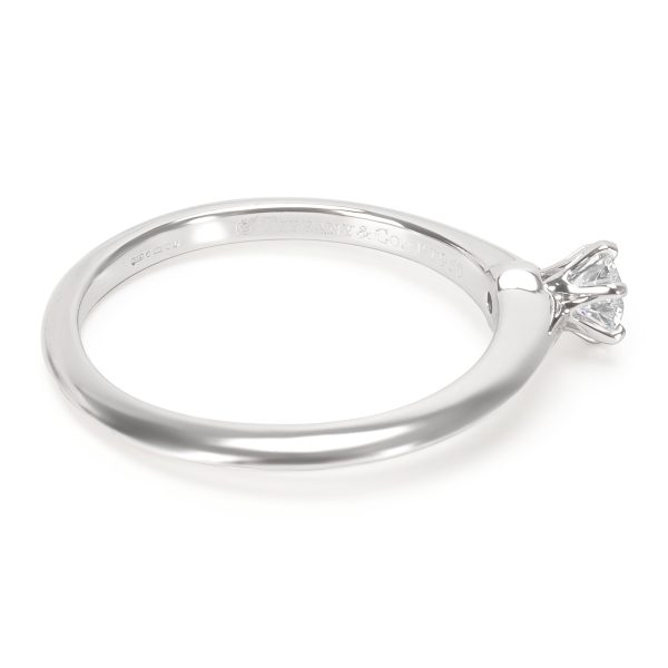 Solitaire Ring Platinum Tiffany Co Diamond Engagement Ring in Platinum GIA Certified 023 G VVS1