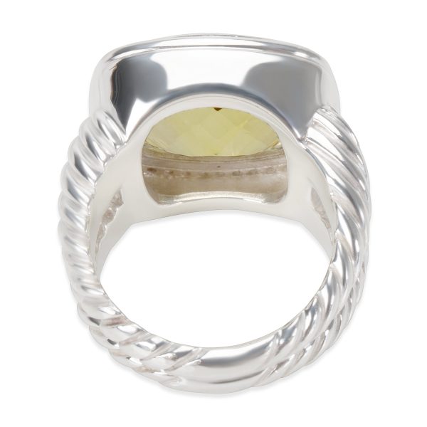 089642 bv David Yurman Albion Ring with Prasiolite and Diamonds 14mm 045 ctw