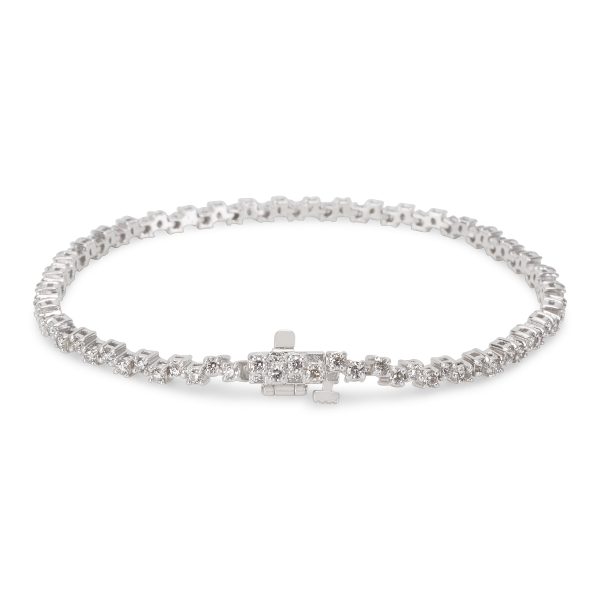 089669 bv OffSet Diamond Tennis Bracelet in 14K White Gold 240 CTW