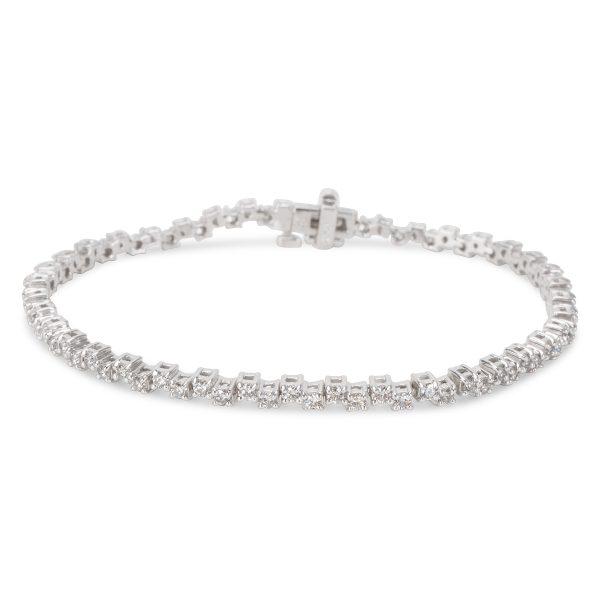 OffSet Diamond Tennis Bracelet in 14K White Gold 240 CTW OffSet Diamond Tennis Bracelet in 14K White Gold 240 CTW