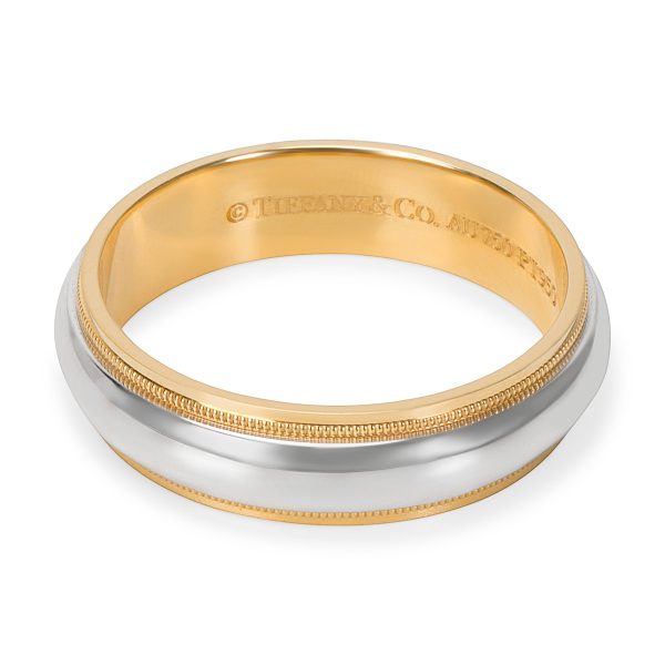 Tiffany Co Tiffany Co Double Milgrain Platinum Yellow Gold Wedding Band