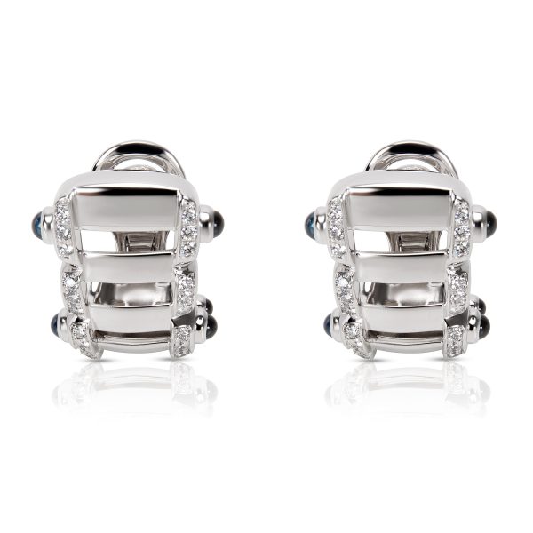 Patek Philippe Diamond Sapphire Earrings in 18K White Gold Patek Philippe Diamond Sapphire Earrings in 18K White Gold