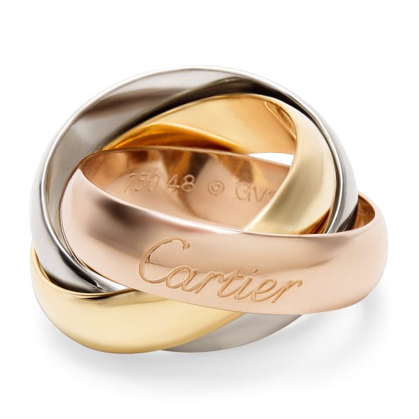 Rings Cartier Trinity Large Model Ring in 18K Yellow White Rose Gold Size 48