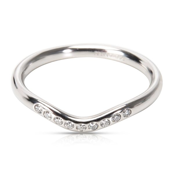 Tiffany Co Elsa Peretti Wedding Band in Platinum 006 ctw Tiffany Co Elsa Peretti Wedding Band in Platinum 006 ctw