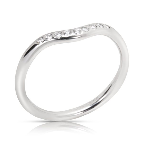 Tiffany Co Elsa Peretti Wedding Band in Platinum 006 ctw Tiffany Co Elsa Peretti Wedding Band in Platinum 006 ctw