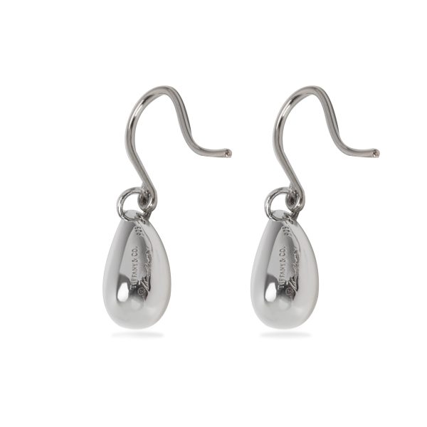 090788 stamp Tiffany Co Elsa Peretti Tear Drop Earrings in Sterling Silver