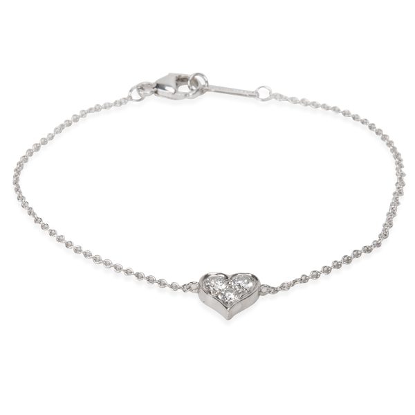 091401 av Tiffany Co Hearts Diamond Bracelet in Platinum 015 CTW