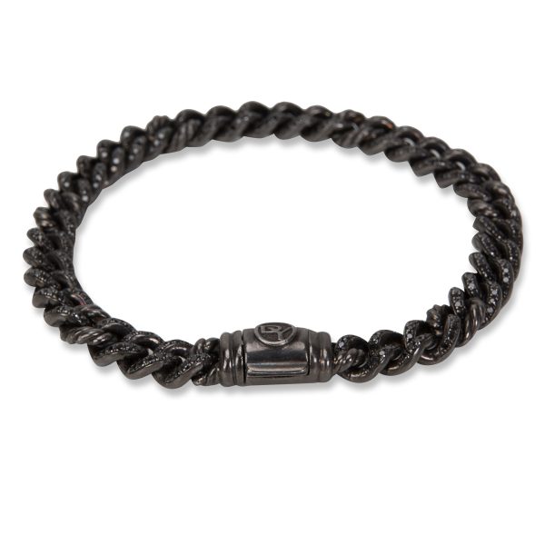 091479 bv David Yurman Petite Pave Curb Link Mens Bracelet