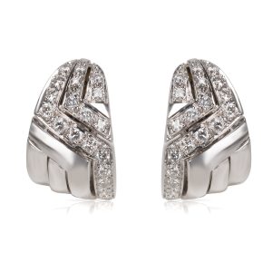 14KT White Gold Diamond Clip Earrings in 18KT White Gold 170 ctw Cart