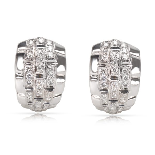 Diamond Clip On Earrings in 18KT White Gold 150 ctw Diamond Clip On Earrings in 18KT White Gold 150 ctw