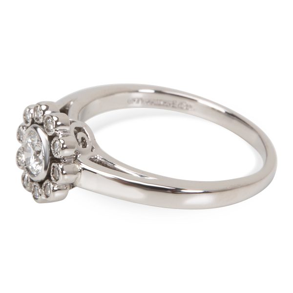 035 Ctw Tiffany Co Enchant Diamond Flower Ring in Platinum 035 Ctw