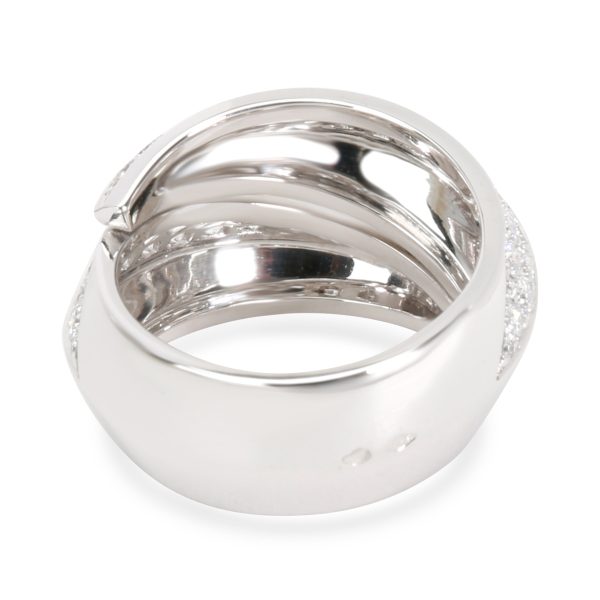 Fashion Ring White Gold Cartier Panthere Griffe Ring in 18KT White Gold 170 ctw