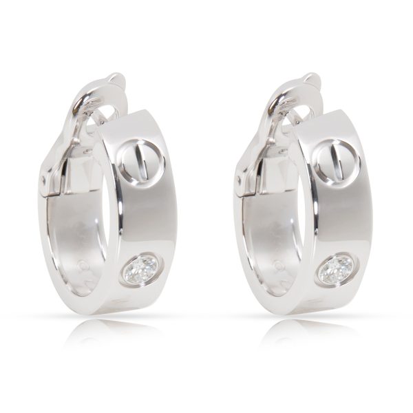 Cartier Diamond Love Earrings in 18K White Gold 020 CTW Cartier Diamond Love Earrings in 18K White Gold 020 CTW