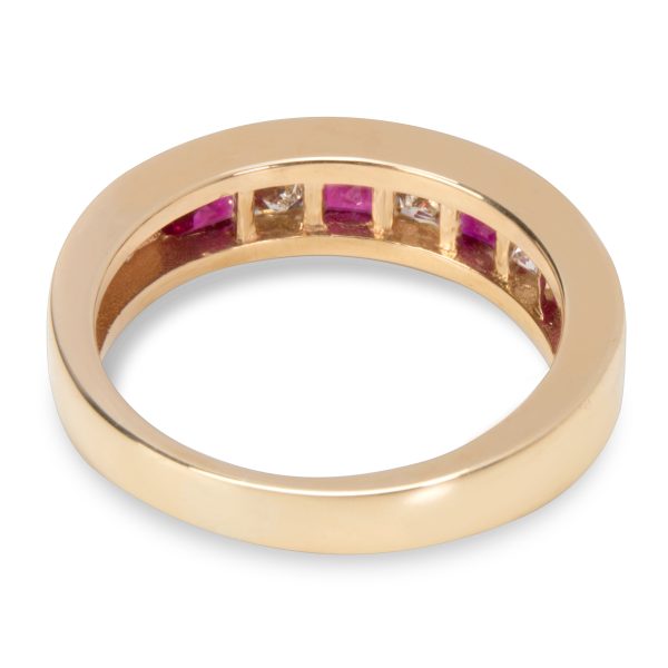 092730 bv Channel Set Diamond Ruby Band in 14KT Yellow Gold 209 ctw